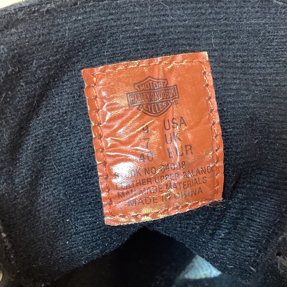 HARLEY DAVIDSON BLACKK LEATHER MOTORCYCLE BIKE BOOTS - Picture 3 of 16